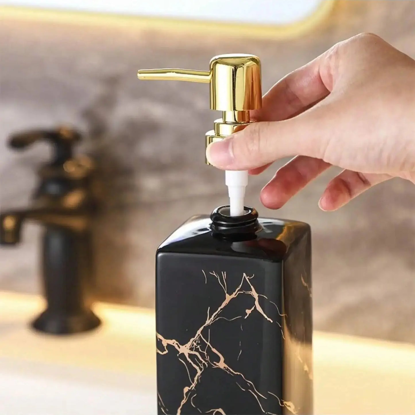 Marble Soap/Lotion Dispenser