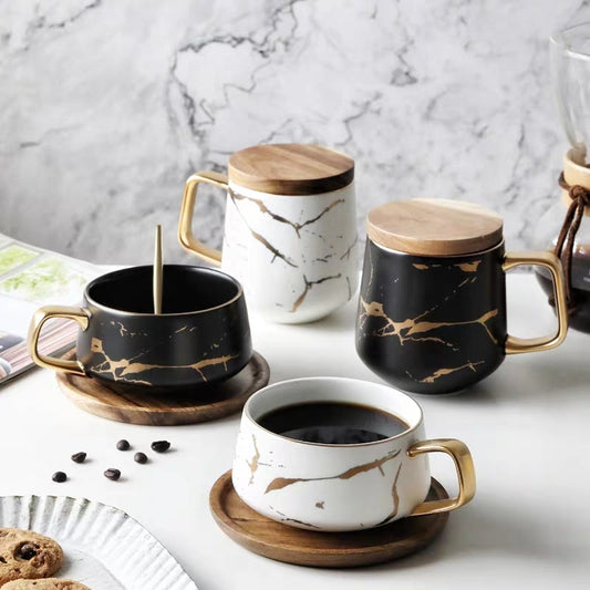 Marble Ceramic Coffee Cups